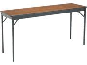 Special Size Folding Table Rectangular 60W X 18D X 30H Walnut Black