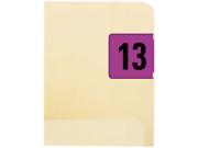 Smead 68313 Jeter Compatible Year 2013 Labels 3 4 x 1 1 2 Purple Black 500 Roll