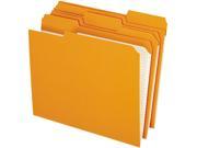 Pendaflex Two Ply Reinforced File Folders 1 3 Cut Top Tab Letter Orange 100 Box
