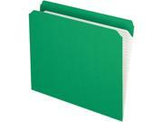 Pendaflex Two Ply Reinforced File Folder Straight Top Tab Letter Bright Green 100 Box