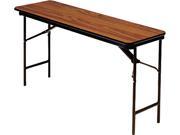 Premium Wood Laminate Folding Table Rectangular 72w X 18d X 29h Oak