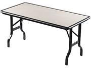 IndestrucTables Resin Rectangular Folding Table 60w x 30d x 29h Granite Black