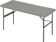 IndestrucTables Too 1200 Series Resin Folding Table 60w x 24d x 29h Charcoal