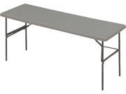 IndestrucTables Too 1200 Series Resin Folding Table 72w x 24d x 29h Charcoal