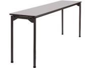 Maxx Legroom Rectangular Folding Table 72w X 18d X 29 1 2h Gray charcoal