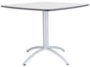Cafe Table Breakroom Table 36w X 36d X 30h Gray Melamine Top Steel Legs
