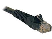 Tripp Lite Cat6 Gigabit Snagless Molded Patch Cable RJ45 M M Black 3 ft. 50 Piece Bulk Pack N201 003 BK50BP