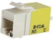 Ortronics Cloud White Cat6a Keystone Jack With Lacing Cap Termination