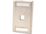 Steel Single Gang Faceplate 1 Keystone Steel Single Gang Faceplate 1 Keystone