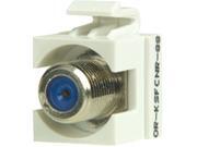 Ortronics White Keystone Recessed F-Conn 75 Ohm Ortronics White Keystone Recessed F-Conn 75 Ohm