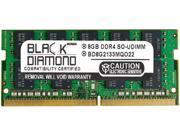 Black Diamond Memory 8GB 260 Pin DDR4 SO DIMM ECC Unbuffered DDR4 2133 PC4 17000 Server Memory Model BD8G2133MQO22