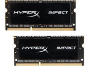 HyperX Impact 16GB 2 x 8G 204 Pin DDR3 SO DIMM DDR3L 1600 PC3L 12800 Laptop Memory Model HX316LS9IBK2 16