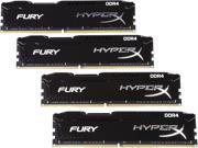 HyperX FURY 64GB 4 x 16GB 288 Pin DDR4 SDRAM DDR4 2400 PC4 19200 Desktop Memory Model HX424C15FBK4 64