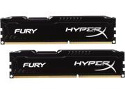 HyperX FURY 8GB 2x4GB 1600MHz DDR3 CL10 DIMM Kit of 2 Black Retail Sleeve Desktop Memory HX316C10FBK2 8 SLV