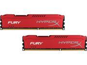 HyperX FURY 16GB 2x8GB 1600MHz DDR3 CL10 DIMM Kit of 2 Red Retail Sleeve Desktop Memory HX316C10FRK2 16 SLV