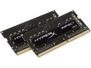 HyperX Impact 32GB 2 x 16GB DDR4 2666 RAM Notebook Memory CL15 XMP SODIMM 260 Pin HX426S15IB2K2 32