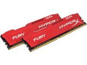HyperX Fury 16GB 2 x 8GB DDR4 2133MHz DRAM Desktop Memory CL14 1.2V Red DIMM 288 pin HX421C14FR2K2 16 Intel XMP AMD Ryzen