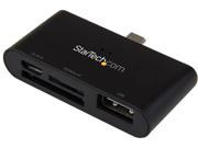 StarTech.com On The Go USB Card Reader for Mobile Devices Supports SD SDHC SDXC MMC and Micro SD Memory Card FCREADU2OTGB