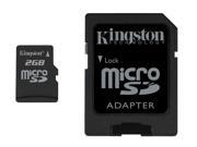 Kingston 2GB MicroSD Flash Card  w/ SD Adapter
