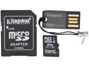 Kingston 8GB microSDHC Flash Card Bundle Kit with a full size SD adapter and USB reader Model MBLY4G2 8GB