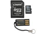 Kingston 16GB microSDHC Flash Card Bundle Kit with a full size SD adapter and USB reader Model MBLY4G2 16GB