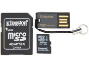 Kingston 32GB microSDHC Flash Card Bundle Kit with a full size SD adapter and USB reader Model MBLY4G2 32GB