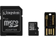 Kingston 32GB microSDHC Flash Card Bundle Kit (with a full-size SD adapter and USB reader) Model MBLY4G2/32GB Kingston 32GB microSDHC Flash Card Bundle Kit (with a full-size SD adapter and USB reader) Model MBLY4G2/32GB