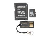 Kingston 32GB Multi Kit Mobility Kit microSDHC Class 10 Memory Card with SD Adapter and Reader MBLY10G2 32GB