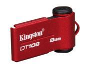 Kingston DataTraveler 108 8GB USB 2.0 Flash Drive (Red)