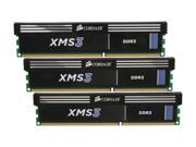 CORSAIR XMS3 6GB 3 x 2GB 240 Pin DDR3 SDRAM DDR3 1600 PC3 12800 Desktop Memory Model CMX6GX3M3A1600C9