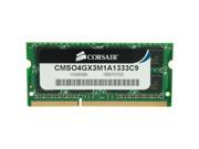 CORSAIR ValueSelect 4GB 204 Pin DDR3 SO DIMM DDR3 1333 PC3 10600 Laptop Memory Model CMSO4GX3M1A1333C9
