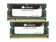 CORSAIR 4GB 2 x 2GB 200 Pin DDR2 SO DIMM DDR2 800 PC2 6400 Laptop Memory Model VS4GSDSKIT800D2