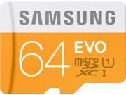 Samsung 64GB EVO microSDXC UHS I U1 Class 10 Memory Card with Adapter MB MP64DA AM
