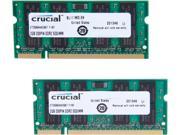 Crucial 4GB 2 x 2GB 200 Pin DDR2 SO DIMM DDR2 667 PC2 5300 Laptop Memory Model CT2KIT25664AC667
