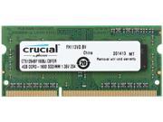 Crucial 4GB 204 Pin DDR3 SO DIMM DDR3L 1600 PC3L 12800 Laptop Memory Model CT51264BF160BJ