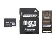 DANE ELEC 8GB microSDHC Flash Card Universal Connectivity Kit with SD USB Adapter Model DA 3IN1 08G R