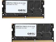 GeIL 32GB 2 x 16G 260 Pin DDR4 SO DIMM DDR4 2133 PC4 17000 Laptop Memory Model GS432GB2133C15DC