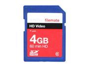 Wintec FileMate HD Video 4GB Secure Digital High Capacity SDHC Flash Card Model 3FMSD4GBC6 R