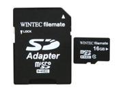 Wintec FileMate 16GB microSDHC Mobile Professional Flash Card with SDHC Adapter Model 3FMUSD16GBC10 R