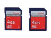 Wintec FileMate 8GB 4GB x 2 Secure Digital High Capacity SDHC Flash Card Model 3FMSD4GB 2PK