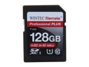 Wintec Professional PLUS 128GB Secure Digital Extended Capacity SDXC Flash Card Model 3FMSD128GU1PI R