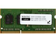 Wintec Value 4GB 204 Pin DDR3 SO DIMM DDR3 1333 PC3 10600 Laptop Memory Model 3VH13339S8 4GR