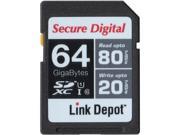 Link Depot 32GB Secure Digital Extended Capacity SDXC Memory Flash Memory Model LD SD 64G