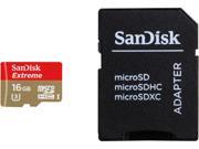 SanDisk Extreme 16GB microSDHC Flash Card with adapter â€“ Global Model SDSDQXN 016G G46A