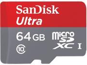 SanDisk 64GB Ultra microSDXC UHS I Class 10 Memory Card with Adapter Speed Up to 80MB s SDSQUNC 064G GN6MA