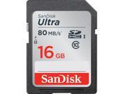 SanDisk 16GB Ultra SDHC UHS I Class 10 Memory Card Speed Up to 80MB s SDSDUNC 016G GN6IN