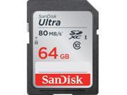 SanDisk 64GB Ultra SDXC UHS I Class 10 Memory Card Speed Up to 80MB s SDSDUNC 064G GN6IN