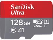 SanDisk 128GB Ultra microSDXC A1 UHS-I/U1 Class 10 Memory Card with Adapter, Speed Up to 100MB/s (SDSQUAR-128G-GN6MA)