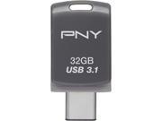 PNY 32GB Duo Link TYPE C OTG USB 3.1 Flash Drive P FDU32GOTGCSW31 GE