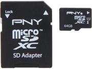 PNY Professional X 64GB microSDXC Flash Card Model P SDUX64U1 GE